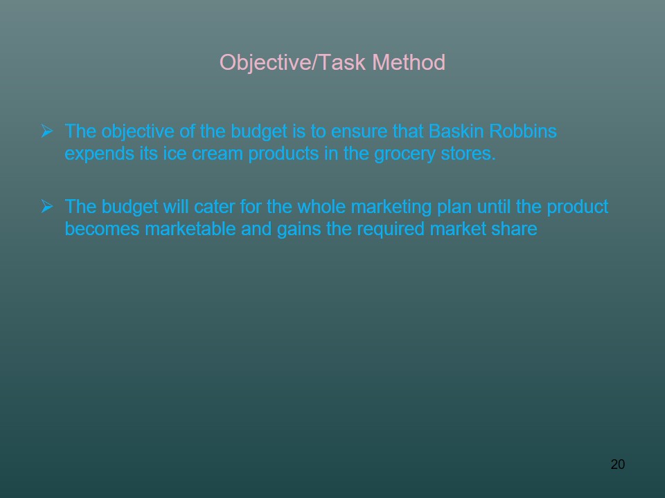 Objective/Task Method
