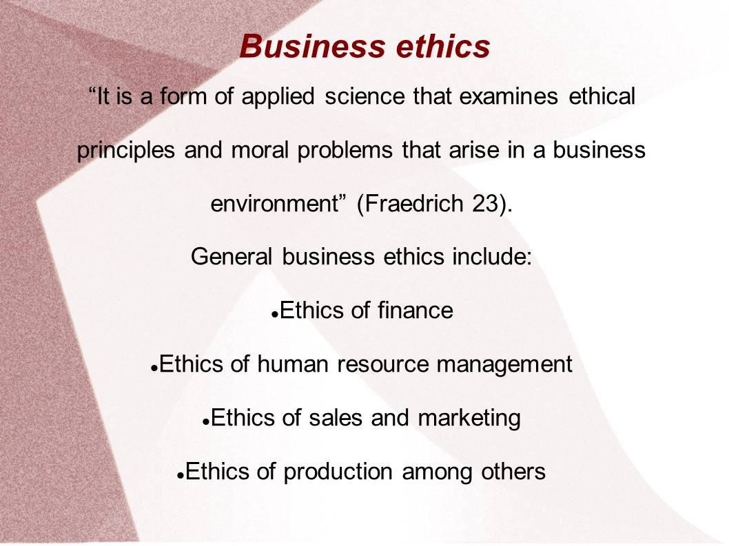 ethics in business planning and decision making