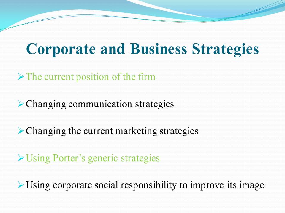Corporate and Business Strategies