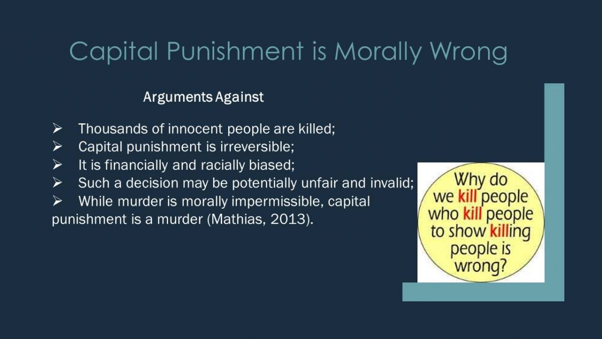 Capital Punishment is Morally Wrong