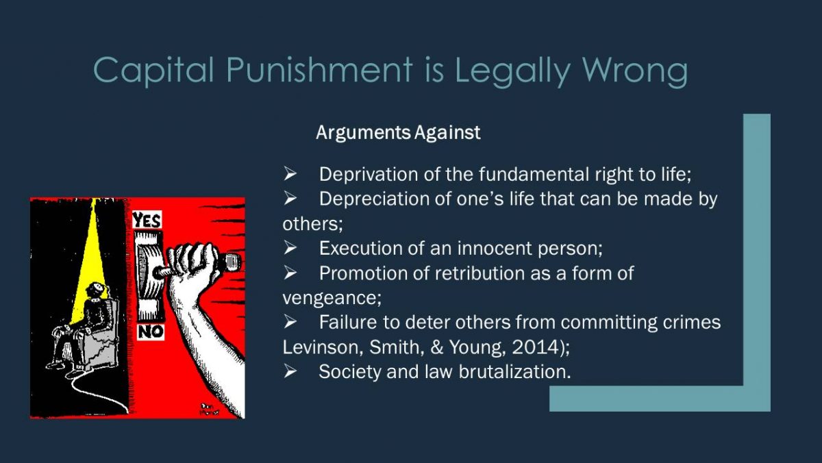 Capital Punishment is Legally Wrong
