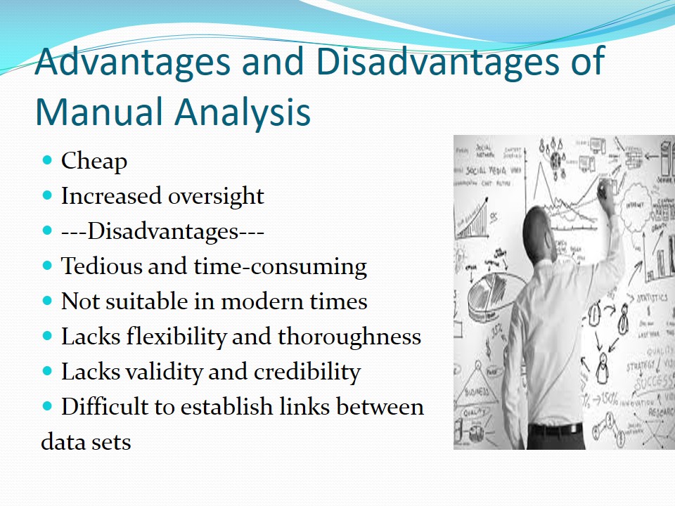 Advantages and Disadvantages of Manual Analysis