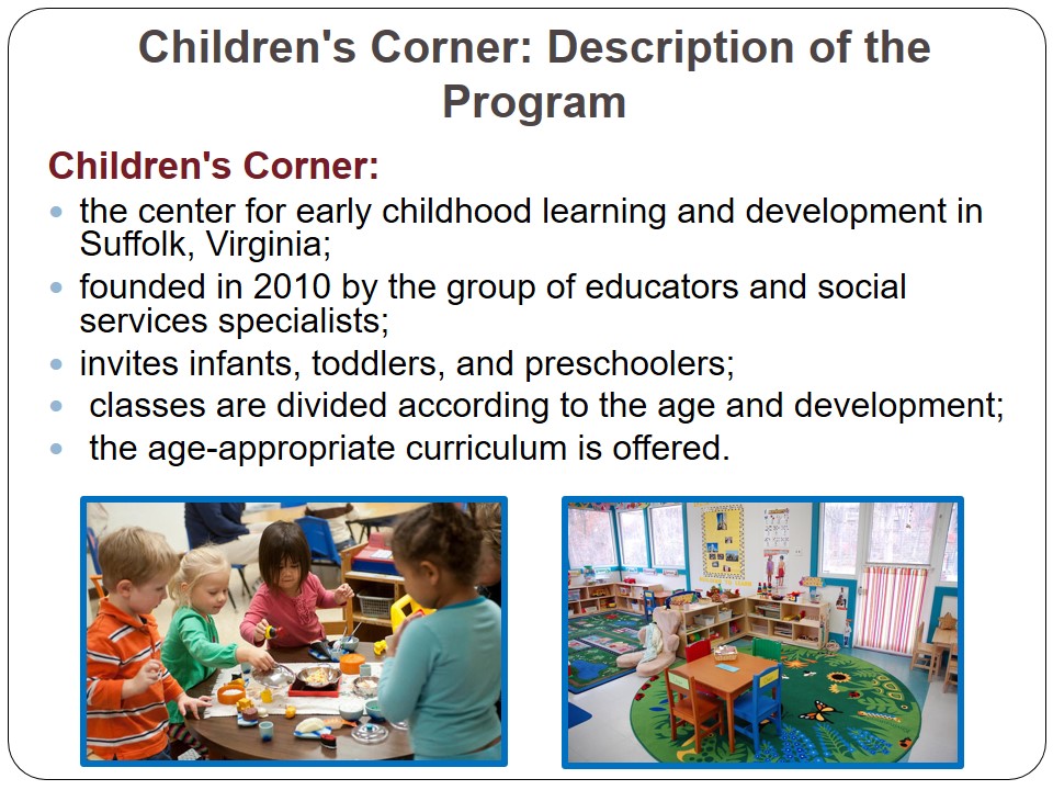 Children's Corner: Description of the Program