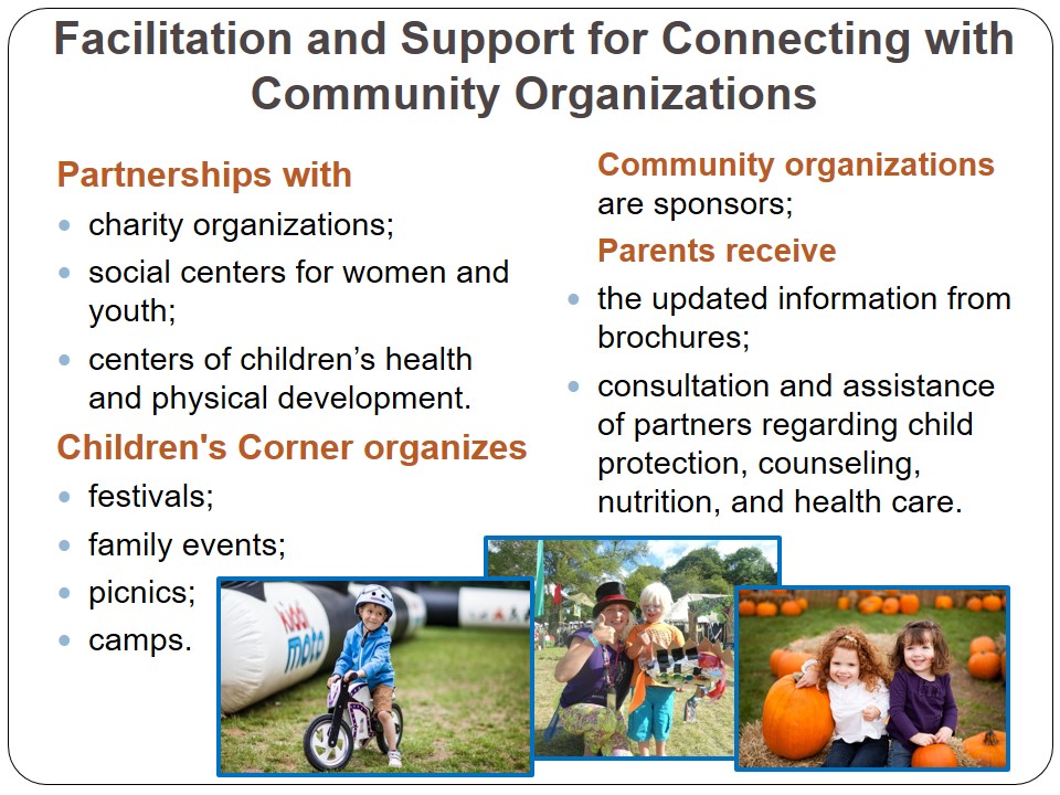 Facilitation and Support for Connecting with Community Organizations