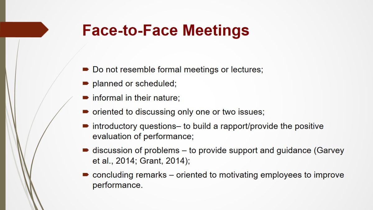 Face-to-Face Meetings