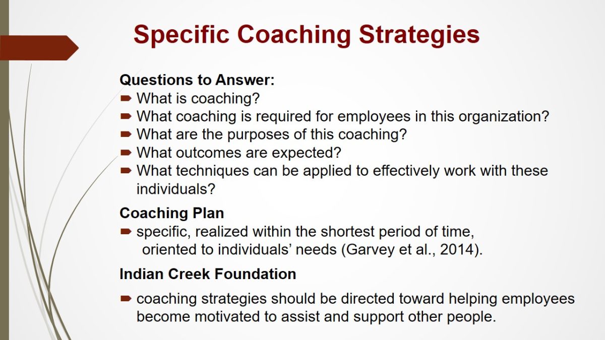 Specific Coaching Strategies