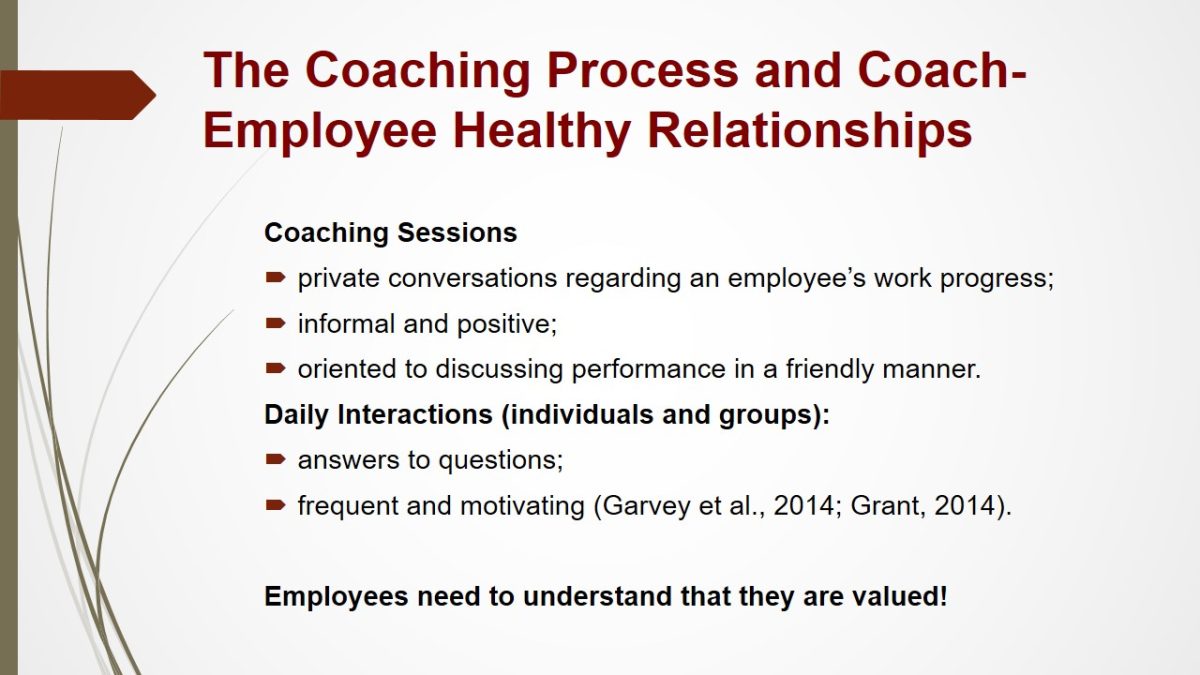 The Coaching Process and Coach-Employee Healthy Relationships