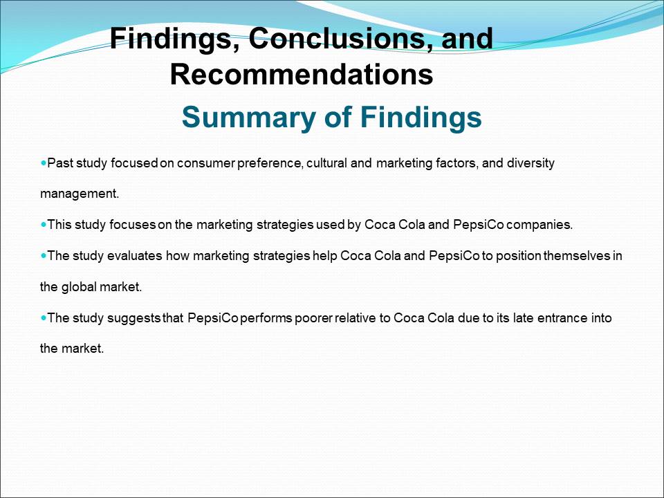 Summary of Findings 