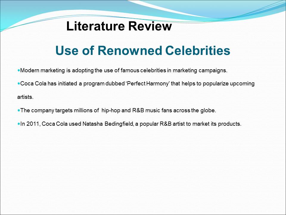 Use of Renowned Celebrities