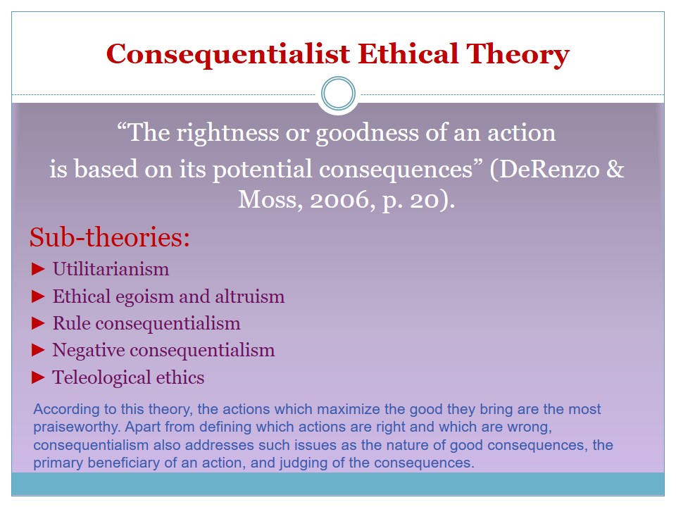 Consequentialist Ethical Theory