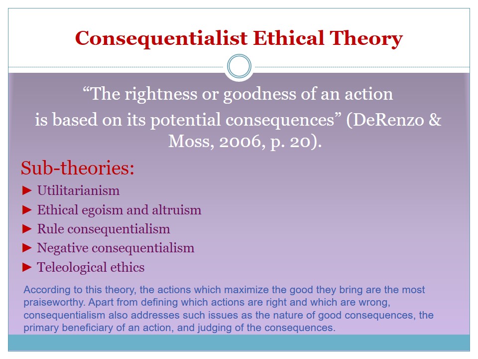 Consequentialist Deontological And Virtue Ethics Ethical Theories 