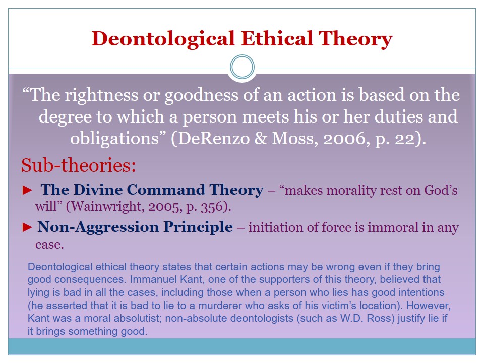 Consequentialist Deontological And Virtue Ethics Ethical Theories 