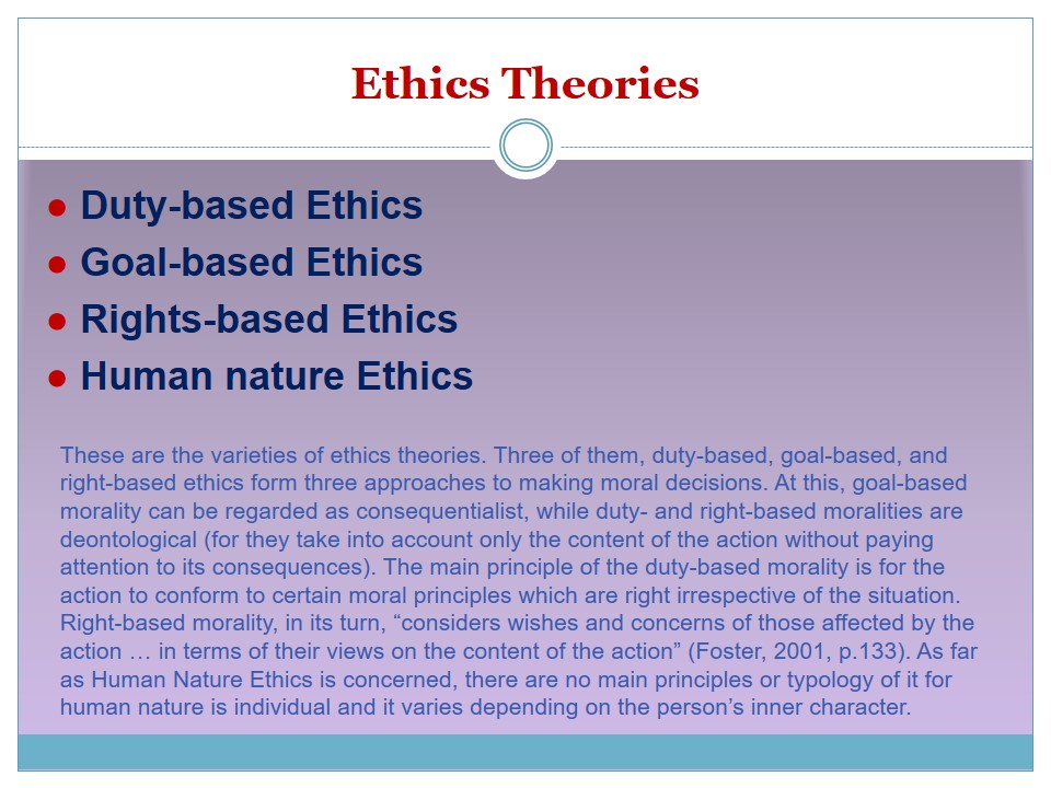Ethics Theories