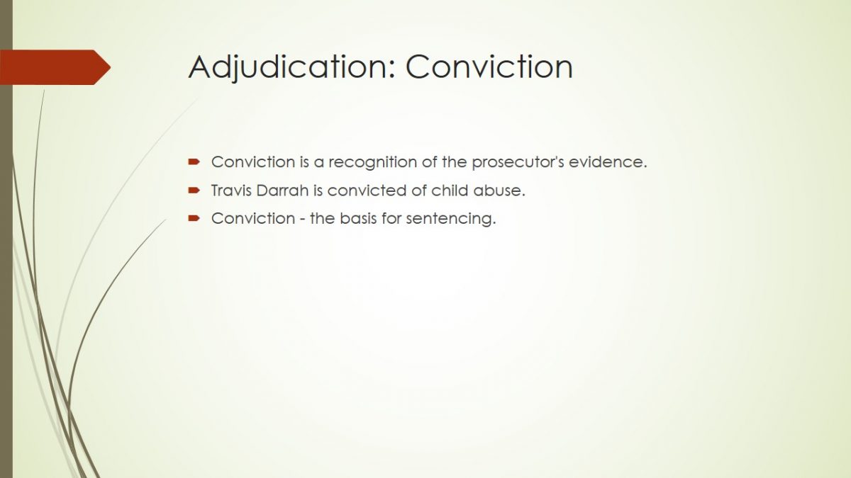 Adjudication: Conviction