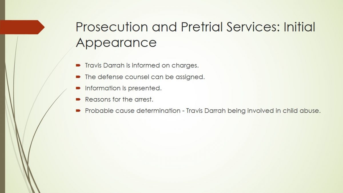 Prosecution and Pretrial Services: Initial Appearance