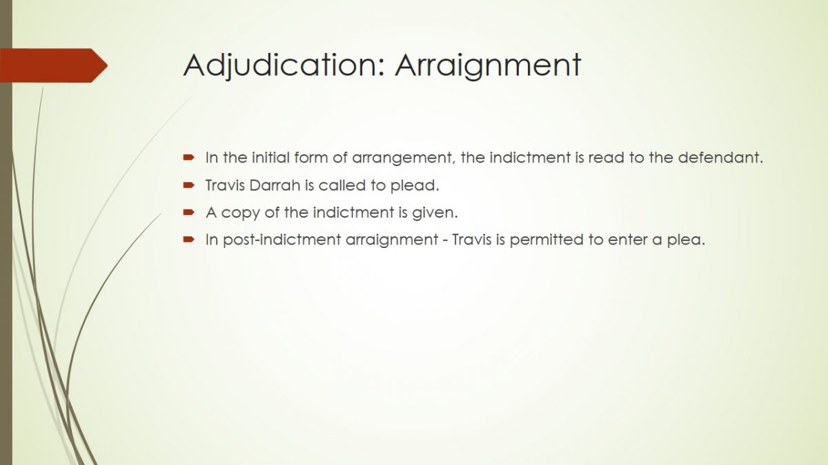 Adjudication: Arraignment