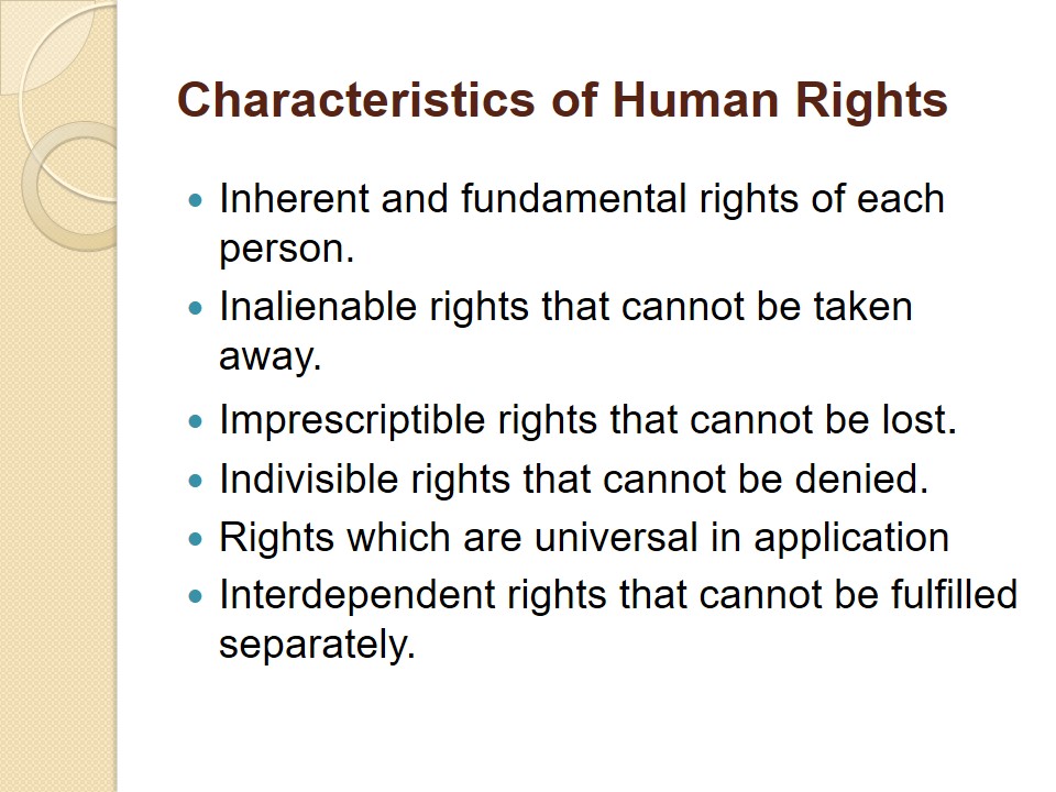 Definition Of Human Rights 693 Words Presentation Example