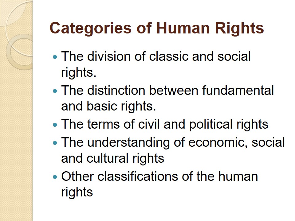 Definition Of Human Rights 693 Words Presentation Example