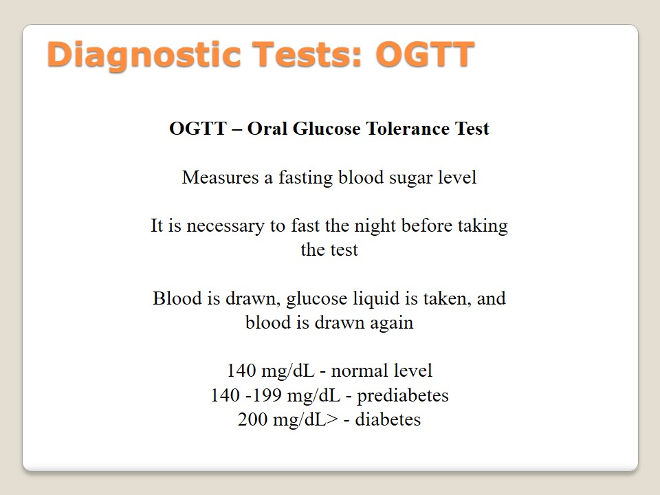 Diagnostic Tests: OGTT