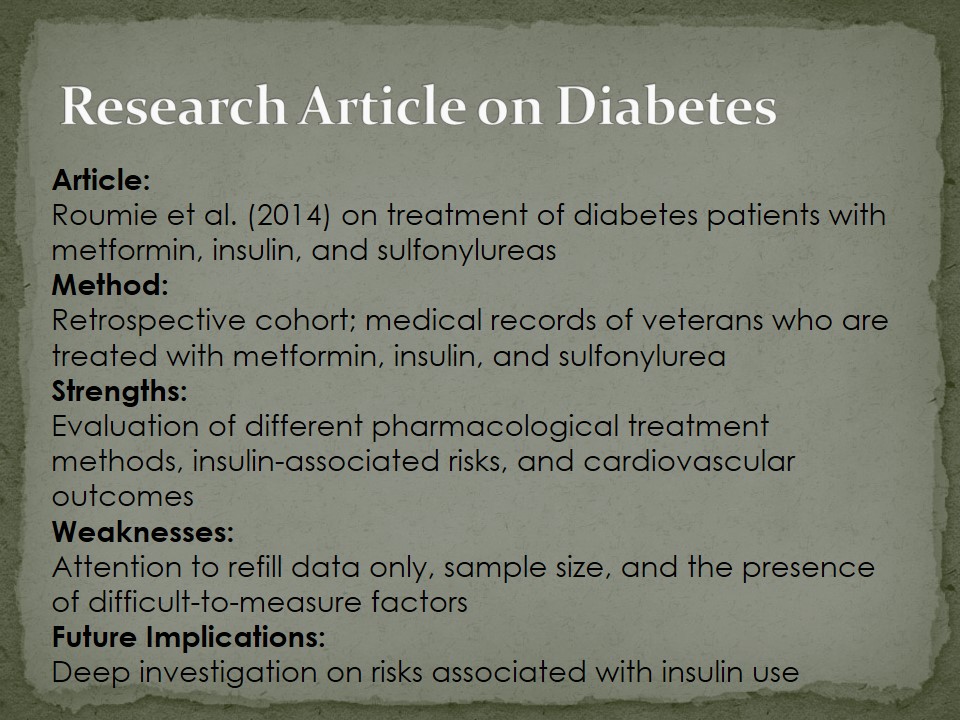 Research Article on Diabetes