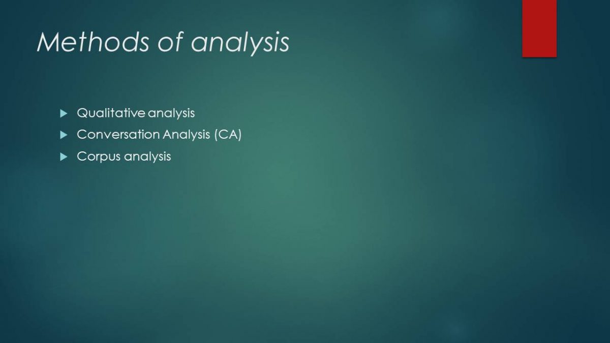 Methods of analysis