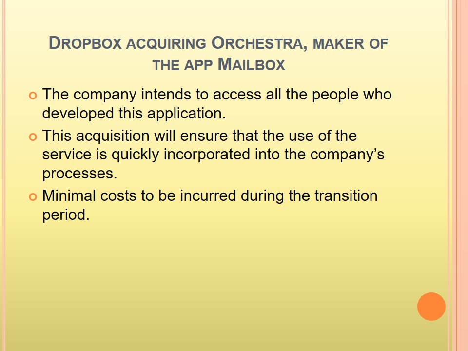 Dropbox acquiring Orchestra, maker of the app Mailbox