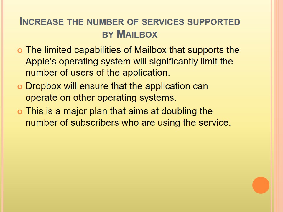 Increase the number of services supported by Mailbox