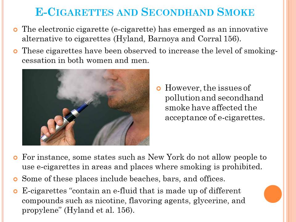 E-Cigarettes and Secondhand Smoke