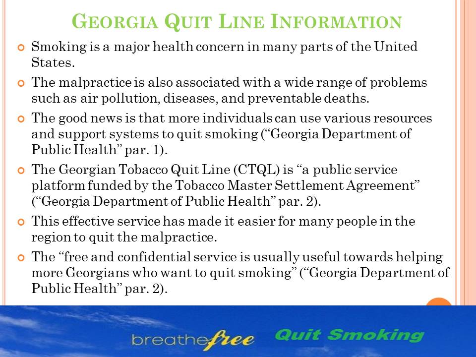 Georgia Quit Line Information