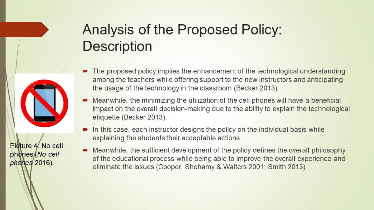 Analysis of the Proposed Policy: Description