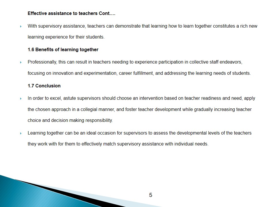 Benefits of learning together. Conclusion