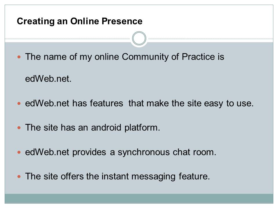 Creating an Online Presence