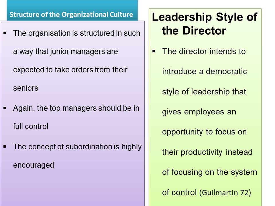 Leadership Style of the Director