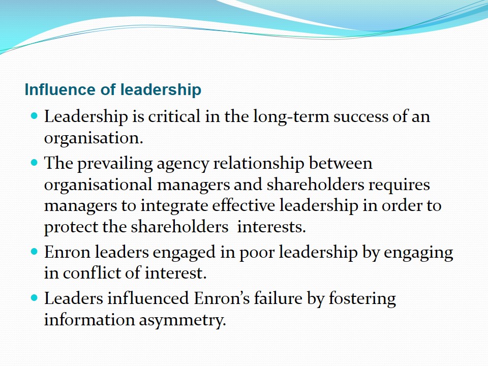 Influence of leadership