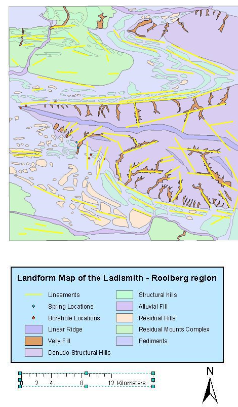 Landform map of the ladismith