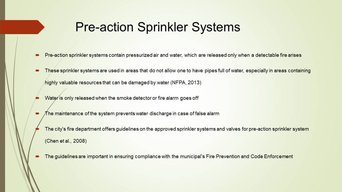Pre-action Sprinkler Systems