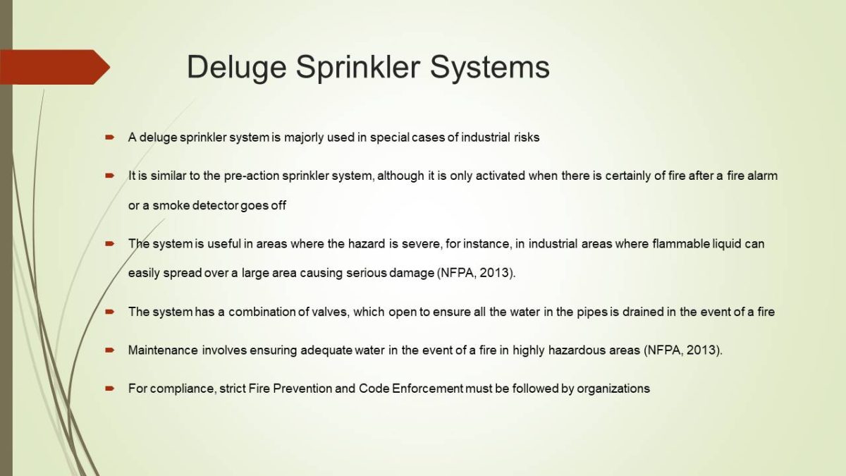 Deluge Sprinkler Systems