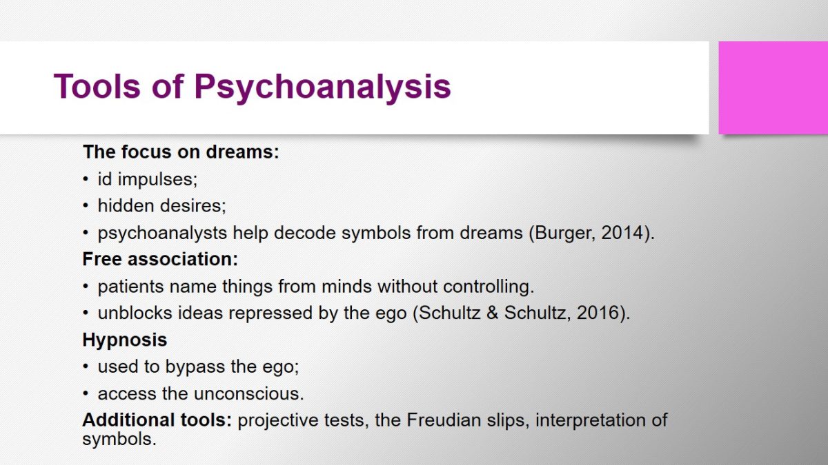 Tools of Psychoanalysis