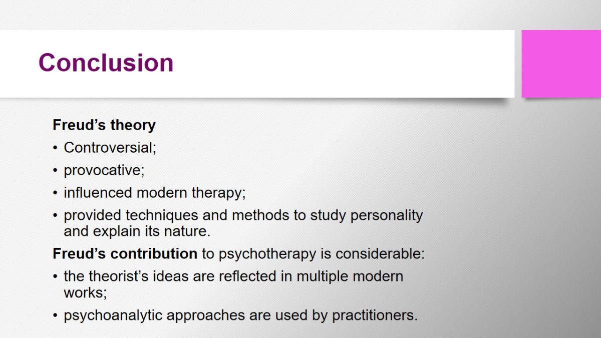 Freudian Theory of Personality 2016 Words Presentation Example