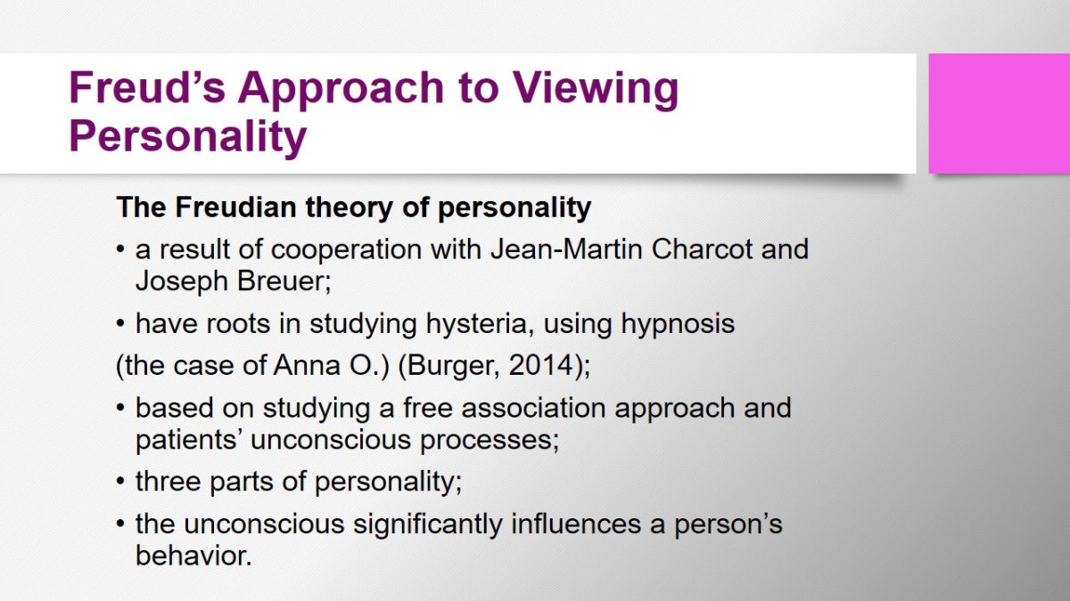 Freud’s Approach to Viewing Personality