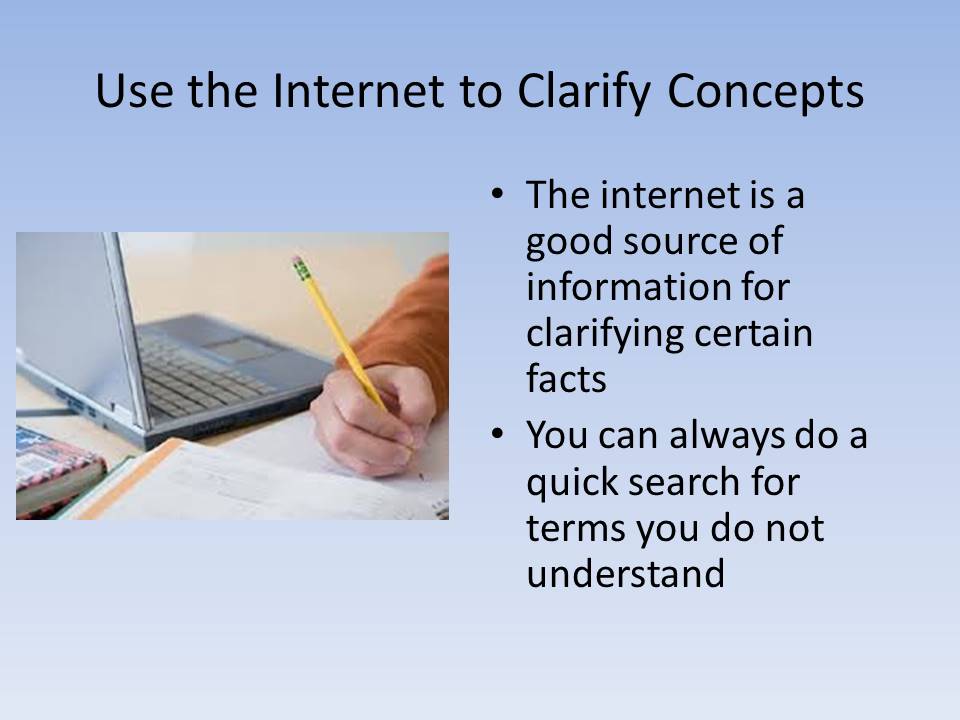 Use the Internet to Clarify Concepts