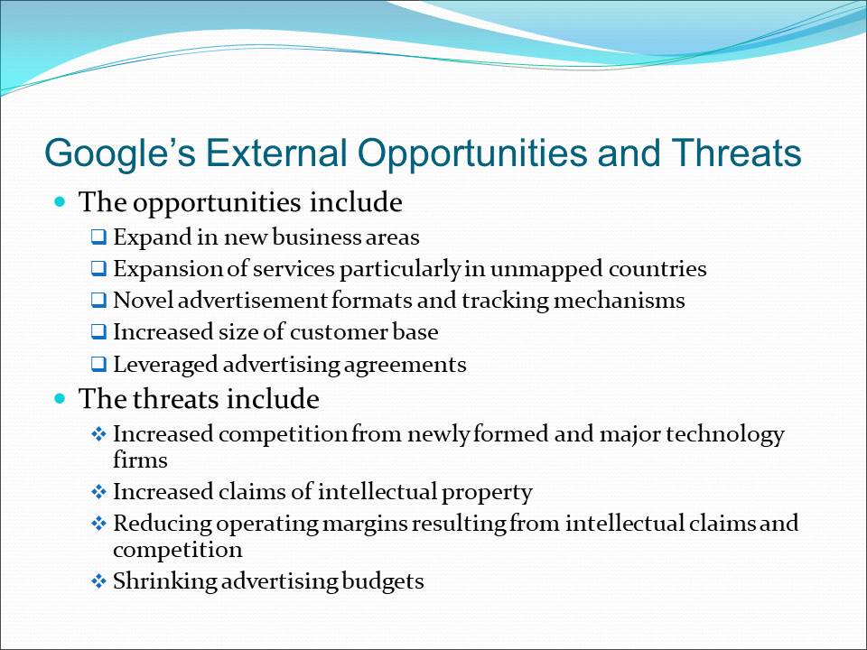 Google’s External Opportunities and Threats