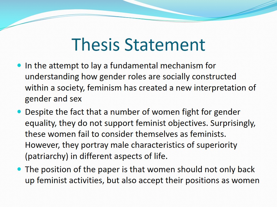 thesis statements for women's rights
