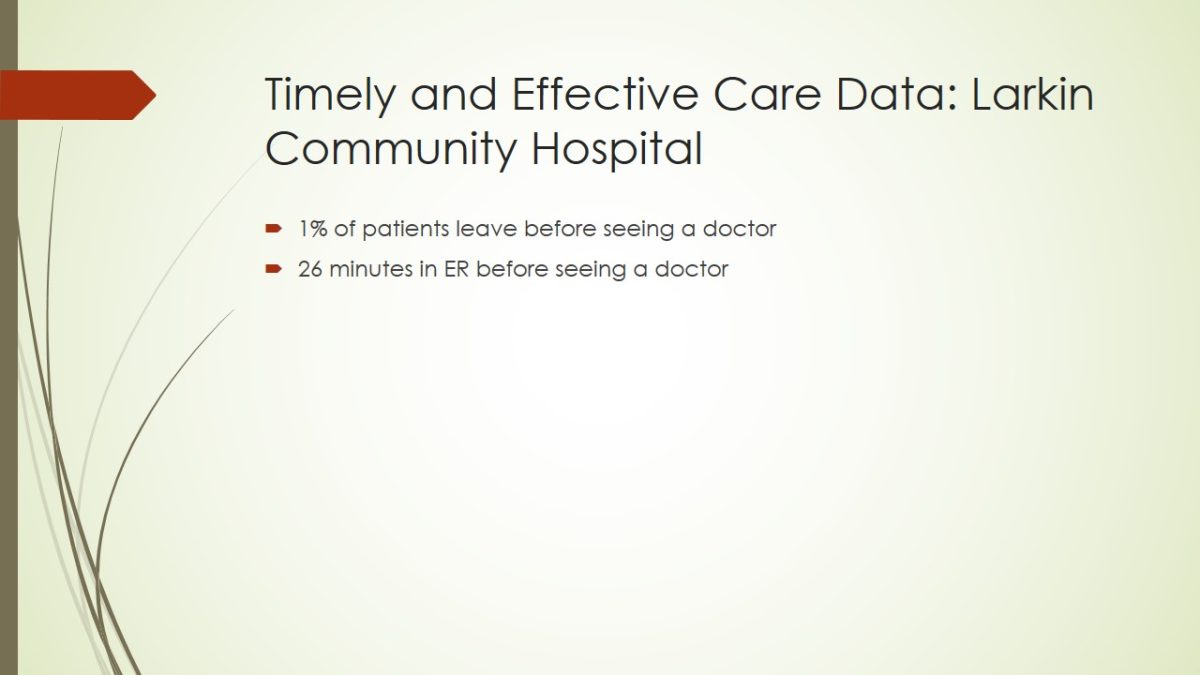 Timely and Effective Care Data: Larkin Community Hospital