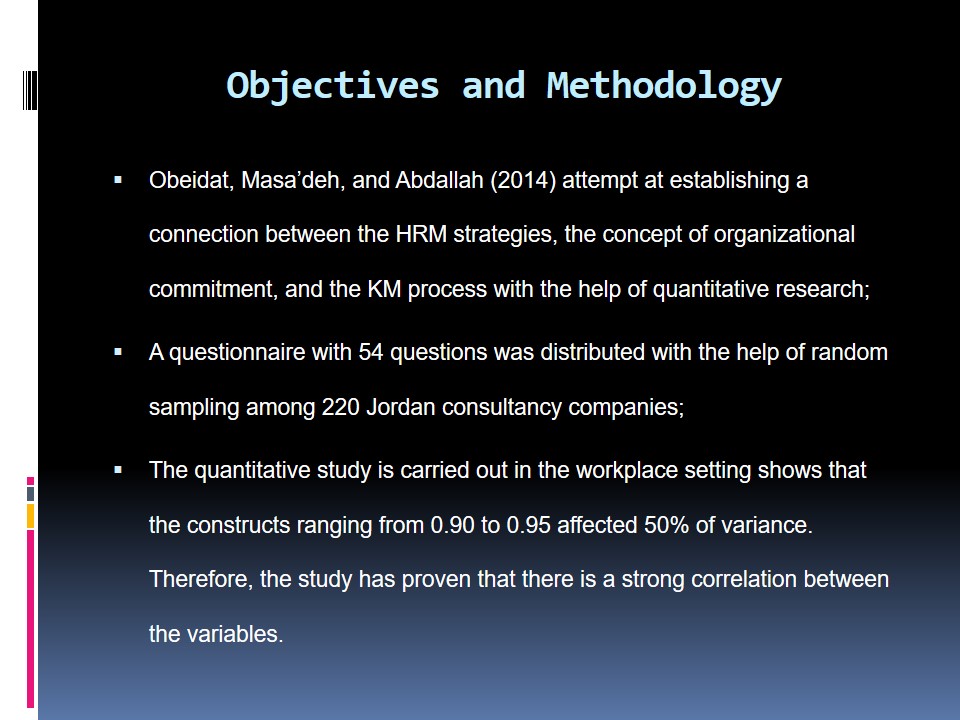 Objectives and Methodology