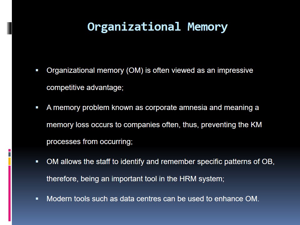 Organizational Memory