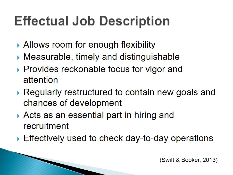 Effectual Job Description