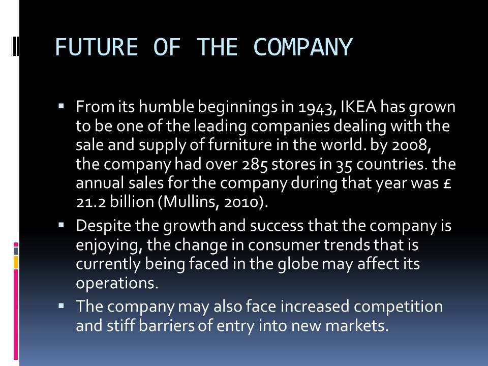 Future of the company
