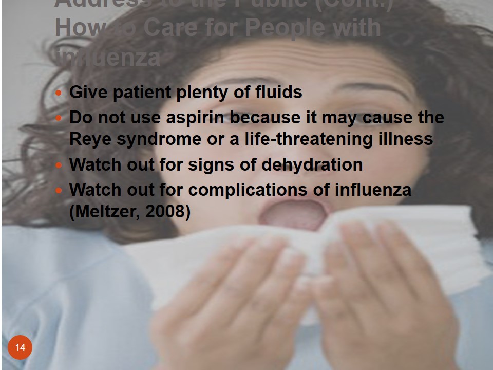 Address to the Public How to Care for People with influenza