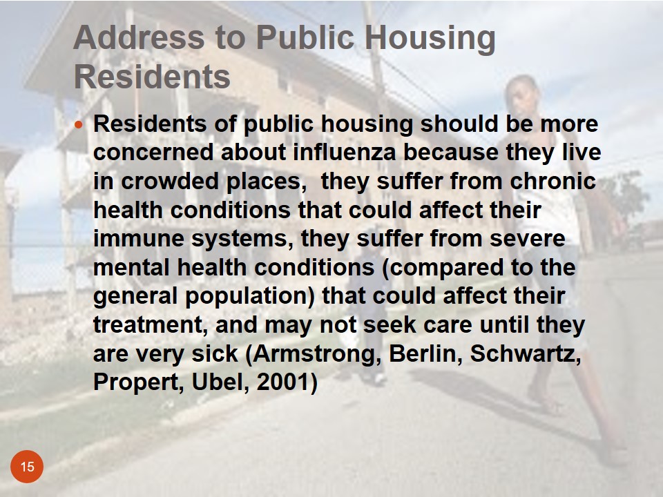 Address to Public Housing Residents